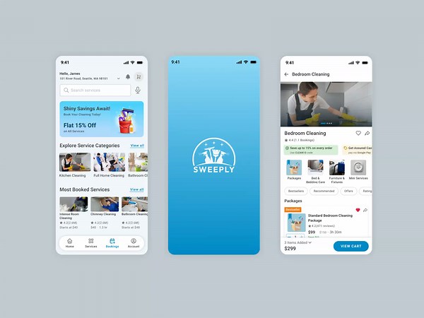 SWEEPLY - On-Demand Home Cleaning Service App