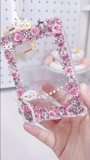 トレカケースデコ「リボンパール」#ハンドメイド #推し活 #レジン #カードケース #アクセサリー