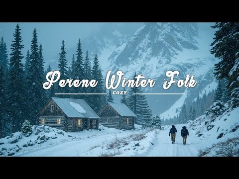 Cozy Winter Folk ❄️ Snowfall Cabin Ambience | Relaxing Indie Acoustic Music