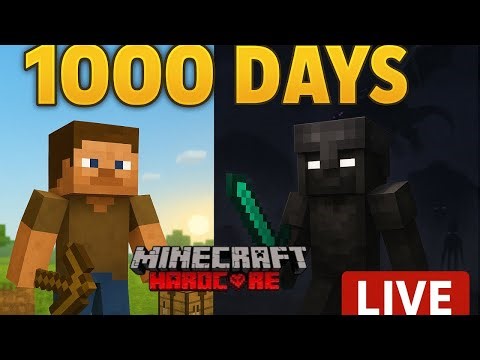 Surviving 1000 Days in Minecraft Hardcore LIVE!
