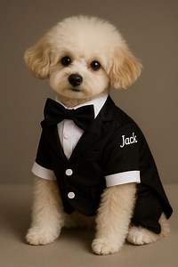Personalized Small Dog Tuxedo: Wedding Outfit With Bow Tie - Etsy