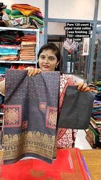 7794895739..120 count jaipur malai cotton wax finishing 750/- clearance sale