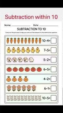 Subtraction Within 10 ➖| Math Foundation