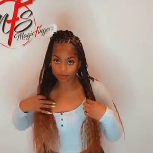 4.8K views · 85 reactions | Small Knotless box braids with wet ń wavy human hair at the ends on @_lavishsweets | Magicfingersstudio | Facebook