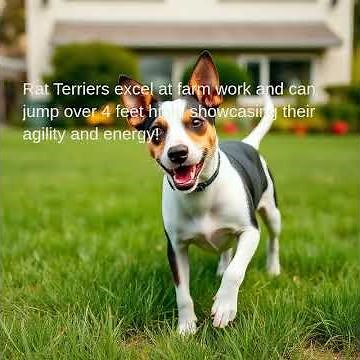 Rat Terriers excel at farm work and can jump over 4 feet high, showcasing their agility and energy!