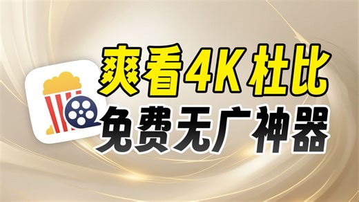 看4k杜比片源的版本答案！免费无广简单好用的全能播放器