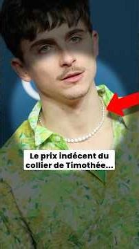 Combien coûte le collier de Timothée à ton avis ? 😅