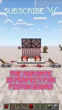 Use the XOR GATE to setup an easy PISTON DOOR! | Redstone with PsiVolt #minecraft #redstone