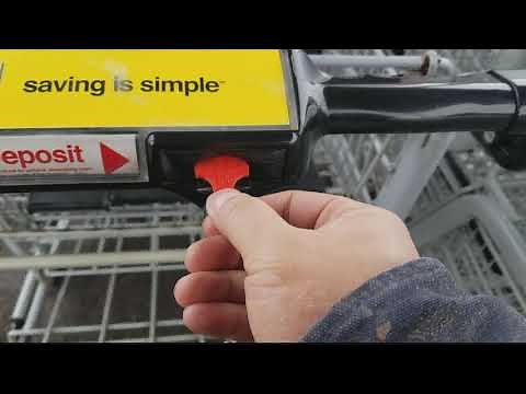 Removable Shopping Cart Coin Usage (3D Printed)