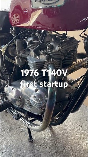 First start of the '76 T140 after a rebuild