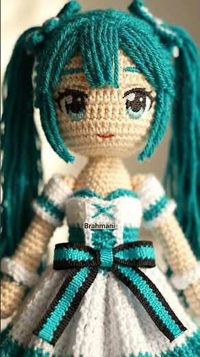Crochet Ideas ~ Pretty Miku Doll. Do you like it! #crochet #crochethatsunemikufigure