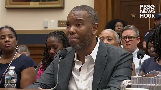 WATCH: "Enslavement reigned for 250 years on these shores. When it ended, this country could've extended its hallowed principles — life, liberty and the pursuit of happiness — to all, regardless of color," writer Ta-Nehisi Coates told Congress on Wednesday. "But America had other principles in mind." | PBS NewsHour