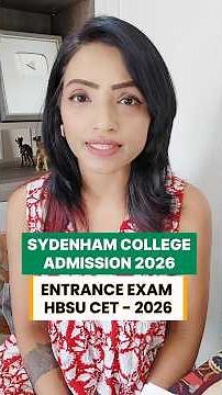 Sydenham College admission 2026 entrance exam | BBA CET
