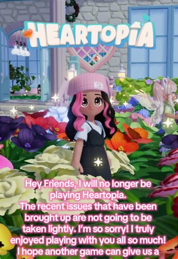 Hey Friends, I will no longer be playing Heartopia. The recent issues that have been brought up are not going to be taken lightly. I’m so sorry! I truly enjoyed playing with you all so much! I hope another game can give us a similar opportunity to play together! So sorry! I just feel this is what feels right for me. 💖💖💖 #cozygamer #girlsgaming #cozy #heartopia #girlythings