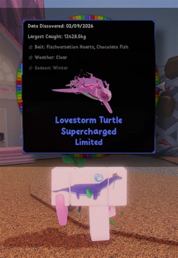 Catch a Supercharged Lovestorm Turtle in Roblox