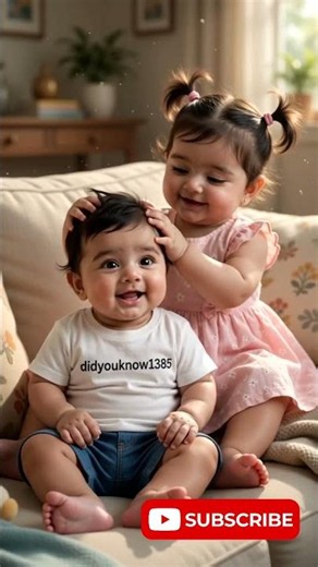 Baby Couple Funny Head Massage 😂 Ai baby comedy #aishorts