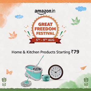 13K views · 147 reactions | Shop from a range of Home & Kitchen products, starting at ₹79 at the #AmazonGreatFreedomFestival, live till 9th August! Shop Now! Know more: https://amzn.to/2TUn8WG #BigSavingsMoreHappiness | Amazon India | Facebook