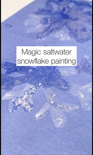 Engaging Salt-Water Snowflake Painting for Kids