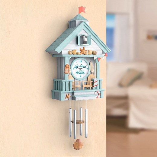 Sound on! Bring the beach to you with this relaxing cuckoo clock - no travel required. Shop Now! https://bit.ly/2YYpeVw | The Bradford Exchange