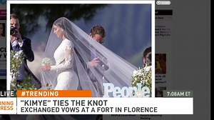 See Kim Kardashian in her wedding dress