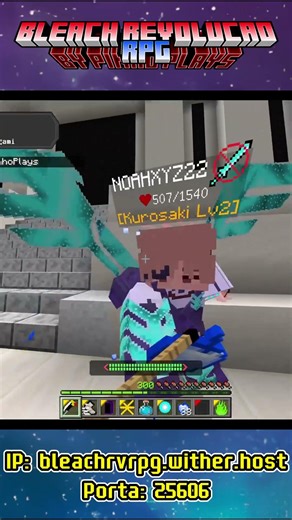 Bankai Nozarashi in Arena Blood War on Bleach server Revolução RPG - Minecraft PE #bleach