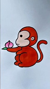 easy monkey drawing video #monkey #easydrawing #youtubeshorts #ytshorts