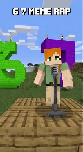 Fastest Minecraft Rap Ever?! “Six Seven” by Alex 🎤 #minecraftchaosshorts