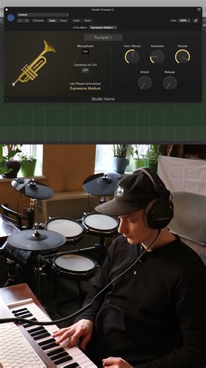Studio Horns Logic Pro Recording #logicpro #musicproducer #hornsection