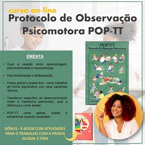 Curso: Protocolo de Observação Psicomotora / POP-TT - On-Line - Psicopedagoga Monique Gonçalves | Hotmart