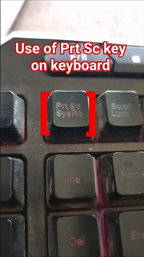 Use of Prt Sc SysRq key on keyboard | 2026