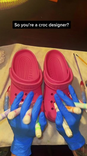 You tell me… #Custom #Crocs & #croccharms #diyshoes #croc #artist | TikTok