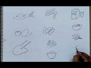 how to draw sources of protein I protein food drawing