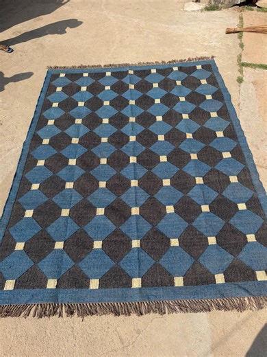 Traditional Handwoven, Kilim Rug, Wool and Jute Rug Handmade, Kilim Dhurrie Rug, Indian Jute Area Rug 8x10,vintage Kilim Rug - Etsy