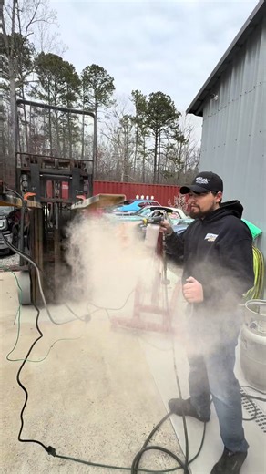 Powder coating some Oldsmobile parts! #powdercoating #oldsmobile #engines #carsoftiktok #powder @Zachary Cloutier