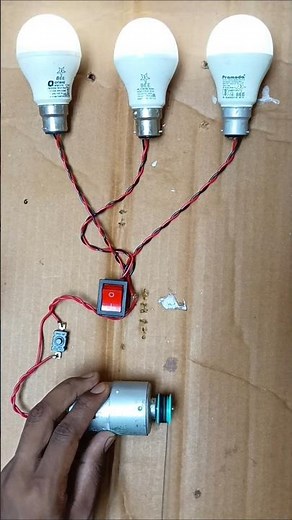 How to Light 3 Bulbs with 1 Motor! 💡 #shorts #scienceproject