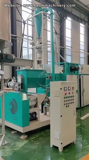 Dry Type Floating Fish Feed Mill Machine Supplier - Herm Machinery #fishfeedmakingmachine