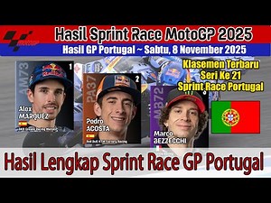Today's MotoGP Sprint Race Results: Alex Marquez Wins the 2025 Portuguese GP