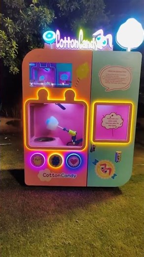 Automatic Cotton Candie Vending Machine | Fluffy Delights #birthdaypartyideas #fluffydelights