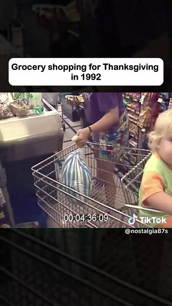 Grocery shopping for Thanksgiving in 1992. #nostalgia #1992 #Grocery #usa