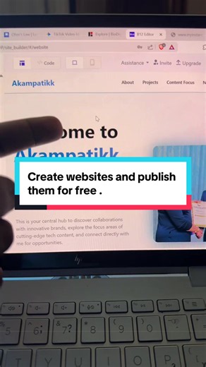 Create websites and publish them for free . #tech #website #ai #learnontiktok #kenyantiktok🇰🇪
