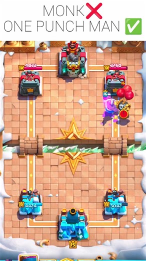 MONK ❌ ONE PUNCH MAN✅ #clashroyale #larrylegend #clashroyaleshorts #gaming #supercell #brawlstars