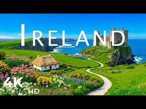 Ireland 4K | Majestic Cliffs, Rolling Green Hills & Timeless Villages