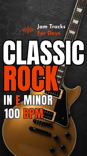 Classic Rock Guitar Backing Track in E Minor 100BPM | Jam Track