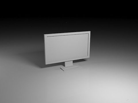 Computer led monitor in 3ds max software