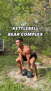 126 reactions | KETTLEBELL BEAR COMPLEX Repeat complex 3x = 1 round Complete 5-8 rounds with 90s rest #core #coreworkout #kettlebellcore #kettlebellworkout | Cameron Ahouse | Facebook