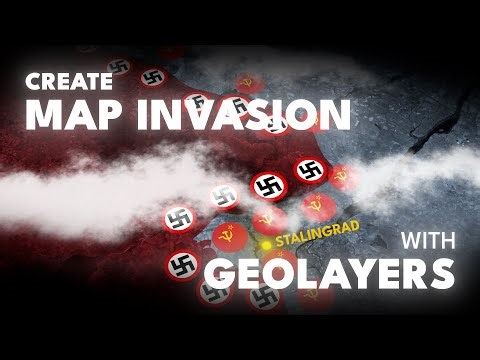 How to Create Map Invasion Animation in After Effects | Geolayers Tutorial (Battle of Stalingrad)