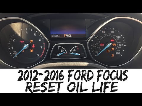 How To Reset Oil Life Ford Focus 2012-2016 Maintenance 16 15 14