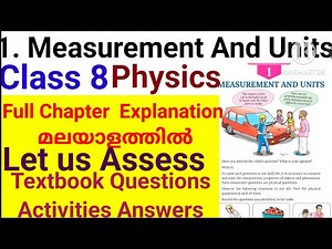 Class 8 Physics Unit 1 Measurement And Units Full Explanation Let's Assess Questions Notes|Class 8BS