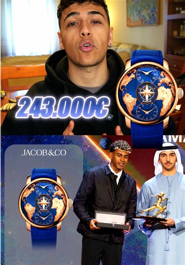 Los relojes de Lamine Yamal y Dembelé en Globe Soccer Awards