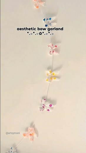 🌷Elegant DIY Pastel Bow Garland | Aesthetic Wall Decor #walldecor #aesthetic #decor #bow #garland